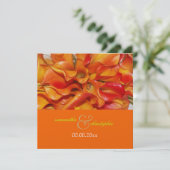 PixDezinesの焦茶色のコーラルユリ 招待状 (スタンド正面)
