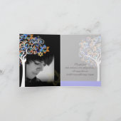 PixDezinesの生命/自感謝してい分/DIY背景ツリー サンキューカード (内部)