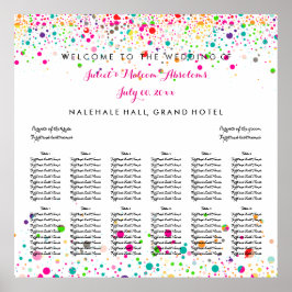 PixDezinesの目まいがする虹/シーティングチャート ポスター