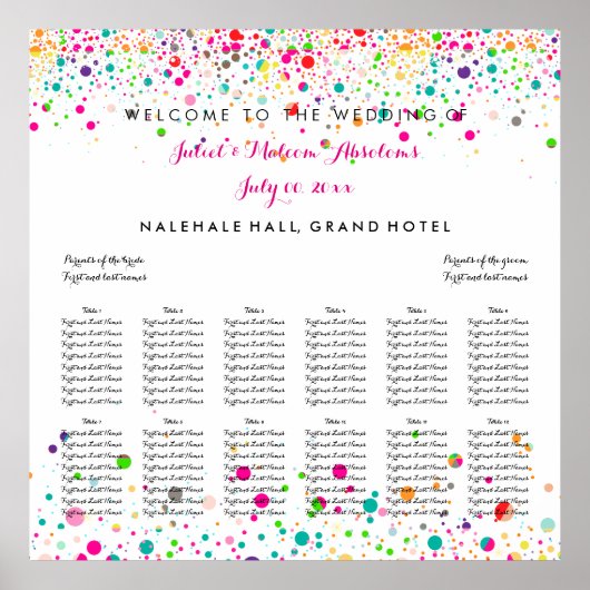 PixDezinesの目まいがする虹/シーティングチャート ポスター (正面)