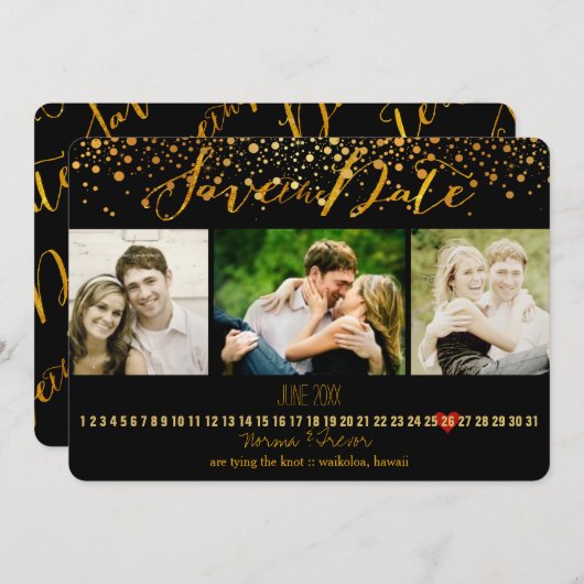 PixDezinesの目まいがするDIYカラー/写真は日付を保存 セーブザデート (正面/裏面)