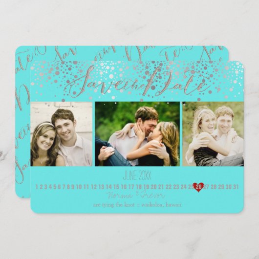 PixDezinesの目まいがするDIYカラー/写真は日付を保存 セーブザデート (正面/裏面)