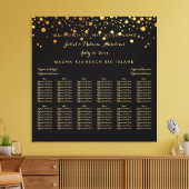 PixDezinesの眩しい金ゴールド結婚/の座席表 キャンバスプリント (インサイチュ (リビング))
