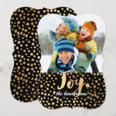 PixDezinesの眩しい金ゴールド/ホリデーカード シーズンカード (正面/裏面)