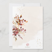 PixDezinesの秋の紅葉の風景を使ったバプテスマの水彩画デザイン 招待状 (裏面)