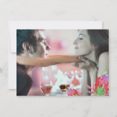 PixDezinesの秋の花の水彩画Save the Date 招待状 (裏面)