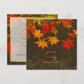 PixDezinesの紅葉/秋のイベント 招待状 (正面/裏面)