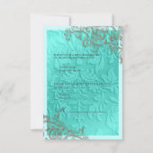 PixDezinesの素朴な渦巻き/偽のシルバー 出欠カード (裏面)