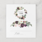 PixDezinesの素朴な開花の水彩画の花 プレイスカード (外部開封)