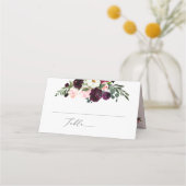 PixDezinesの素朴な開花の水彩画の花 プレイスカード (正面)