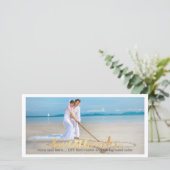 PixDezinesの結婚写真感謝していユー/DIYの背景 サンキューカード (スタンド正面)