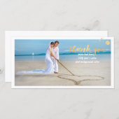 PixDezinesの結婚写真感謝していユー/DIYの背景 サンキューカード (正面/裏面)