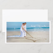 PixDezinesの結婚式の写真にお礼のメッセージを添える/DIY背景 サンキューカード (正面/裏面)