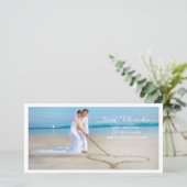 PixDezinesの結婚式の写真にお礼のメッセージを添える/DIY背景 サンキューカード (スタンド正面)