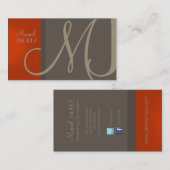 PixDezinesの背景色/モノグラスタイリッシュム 名刺 (正面/裏面)