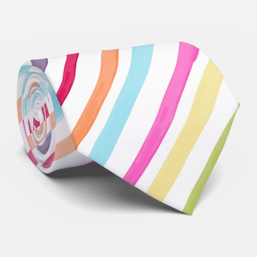 PixDezinesの背景色/調整可能なストライプ ネクタイ (ロール)