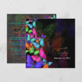 PixDezinesの舞うようなデザイン/ネオンカラー/DIY背景 招待状 (正面/裏面)