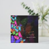 PixDezinesの舞うようなデザイン/ネオンカラー/DIY背景 招待状 (スタンド正面)