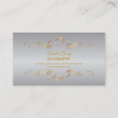 PixDezinesの色/アンティークスクロール 名刺 (裏面)