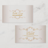 PixDezinesの色/アンティークスクロール 名刺 (正面/裏面)