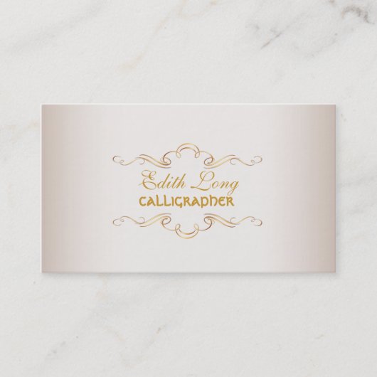PixDezinesの色/アンティークスクロール 名刺 (正面)