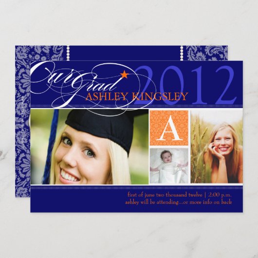 PixDezinesの色、グレードの発表 招待状 (正面/裏面)