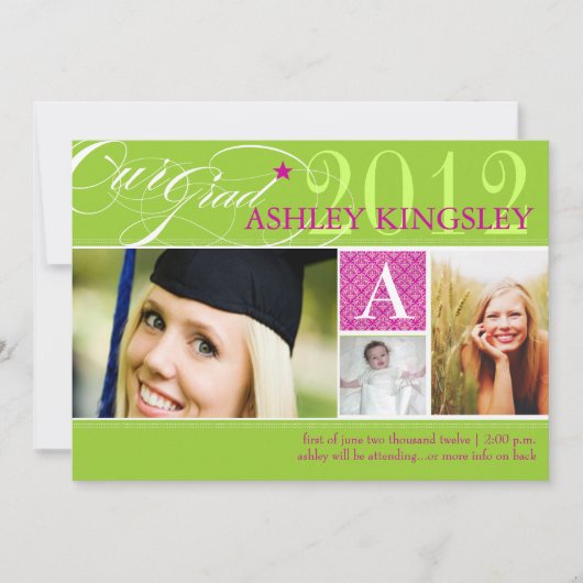 PixDezinesの色、グレードの発表 招待状 (正面)