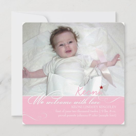 PixDezinesの色、フォトバースアナウンス 案内状 (正面)