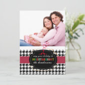 PixDezinesの色/ホリデ千鳥格子のーカード シーズンカード (スタンド正面)