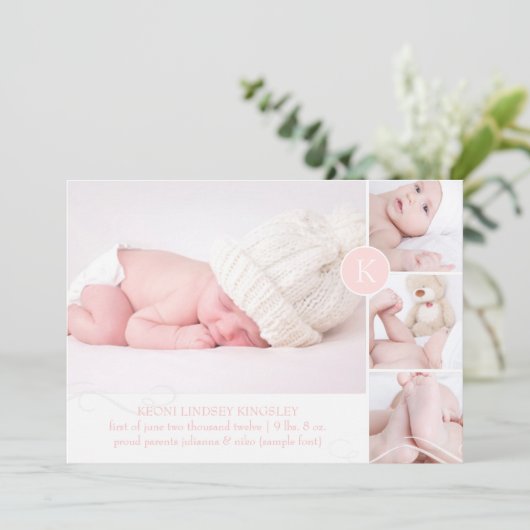 PixDezinesの色/出生のアナウンス 案内状 (スタンド正面)