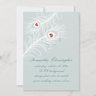 PixDezinesの色、孔雀の羽 招待状