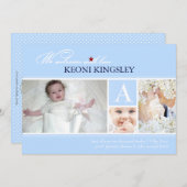 PixDezinesの色、生まれたお知らせ/ドット 案内状 (正面/裏面)