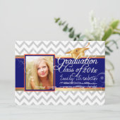 PixDezinesの色/白の山形/目盛り 招待状 (スタンド正面)