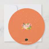 PixDezinesの花の水彩画 ブランチ＋バブルリー 招待状 (裏面)