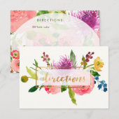 PixDezinesの花の水彩画/ラナンキュラス エンクロージャーカード (正面/裏面)