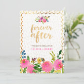 PixDezinesの花の水彩/ラナンキュラス/ピンク 招待状 (スタンド正面)