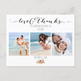 PixDezinesの花の結婚式のお礼カード ポストカード