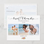 PixDezinesの花の結婚式のお礼カード ポストカード (正面/裏面)