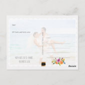 PixDezinesの花の結婚式のお礼カード ポストカード (裏面)