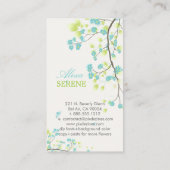 PixDezinesの花の飾り/DIY背景色 名刺 (裏面)