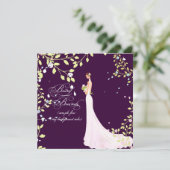 PixDezinesの花嫁2 B/DIYカラー 招待状 (スタンド正面)