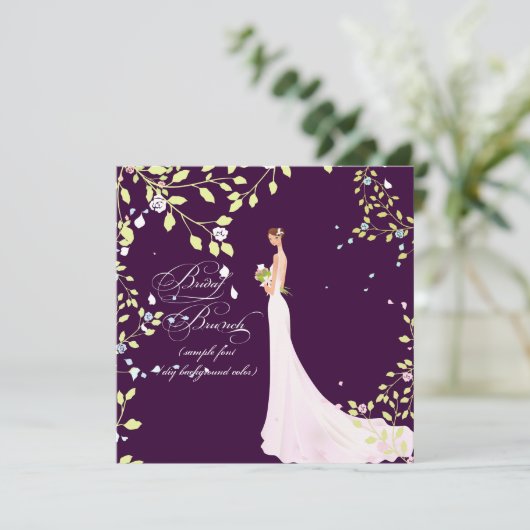 PixDezinesの花嫁2 B/DIYカラー 招待状 (スタンド正面)