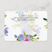 PixDezinesの花柄のミッツヴァ/DIY背景の説明 エンクロージャーカード (裏面)