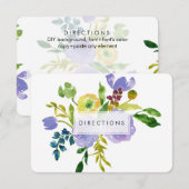 PixDezinesの花柄のミッツヴァ/DIY背景の説明 エンクロージャーカード (正面/裏面)