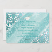 PixDezinesの花柄ダマスク/2014年卒業写真 招待状 (裏面)