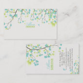 PixDezinesの花/日経背景色 名刺 (正面/裏面)