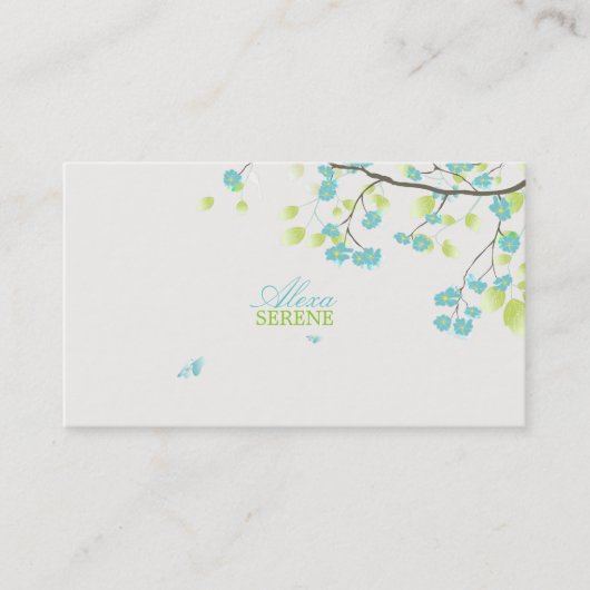 PixDezinesの花/暗い背景色 名刺 (正面)