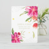 PixDezinesの花/水彩 招待状 (スタンド正面)