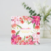 PixDezinesの花/水彩 招待状 (スタンド正面)