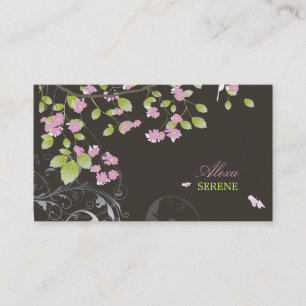 PixDezinesの花+渦巻き/ダイカラー 名刺
